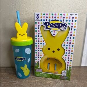 Peeps Easter Tumbler w/ Straw Bunny Lid and Peeps Egg Spinner